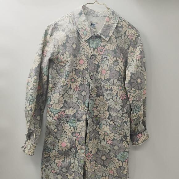 LEE Vintage Modern S Floral Union utility suit Coveralls Jumpsuit Overalls boho - Picture 9 of 15